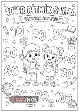 10’ar ritmik sayma okul öncesi