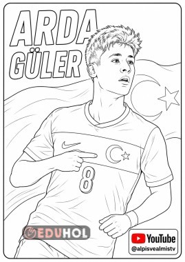 Arda Güler boyama sayfası - Milli takım