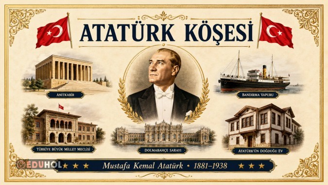 🇹🇷 Atatürk Köşesi – İlkokul Sınıfı İçin Eğitim Panosu | Atatürk’ü Tanıyalım