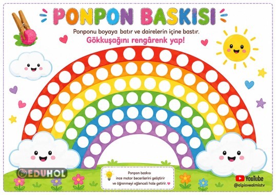 GÖKKUŞAĞI PONPON BASKISI