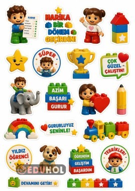 Karne sticker paketi Lego temalı