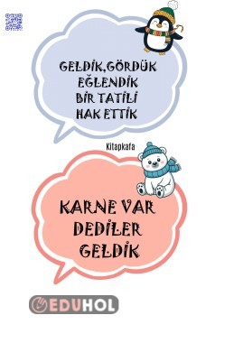 Konuşma Balonları Karne Hatırası