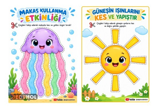 Makas çalışmaları - Uyum haftası 🌞🪼