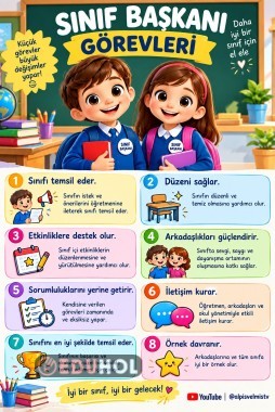 📚 Sınıf Başkanının Görevleri Afişi