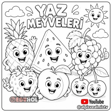 YAZ MEYVELERİ BOYAMA