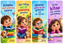 Kitap Ayraçları – 4’lü Renkli Tasarım
