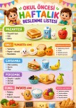 OKUL ÖNCESİ HAFTALIK BESLENME LİSTESİ