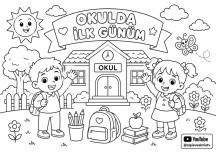 Okulda ilk gün boyama