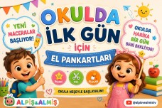 OKULDA İLK GÜN EL PANKARTLARI