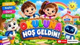 🎒 OKULUNA HOŞ GELDİN! 🌈 | Renkli Dijital Pano | Akıllı Tahta
