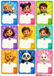 Renkli Dolap Etiketleri | 9’lu A4 Set