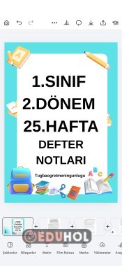 25.hafta defter notları ve etkilileri