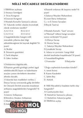 milli mücadele değerlendirme