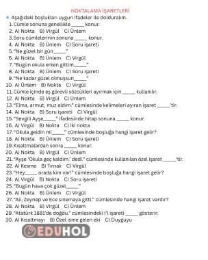 noktalama işaretleri