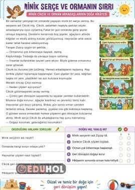 okuduğunu anlama metinleri 5 tane