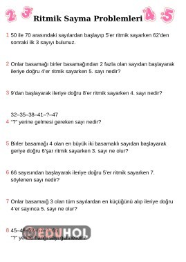 Ritmik sayma problemleri