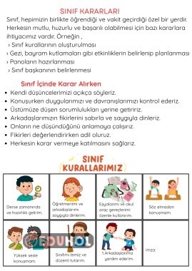 sınıf kuralları defter notu
