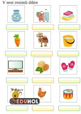 V SESİ RESİMLİ DİKTE