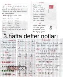 3. HAFTA DEFTER NOTLARI