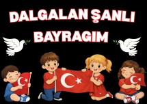 Bayrak sevgisi pano renkli ve renksiz