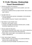📚 Evde Okuma Alışkanlığı Nasıl Desteklenir?