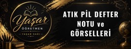 Atık Pil Defter Notu ve Görselleri