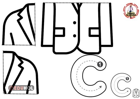 CEKET KESME-BOYAMA-YAPIŞTIRMA C SESİ ÇALIŞMASI