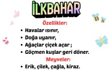 MEVSİMLER ve ÖZELLİKLERİ