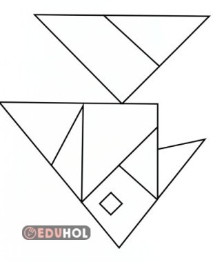 Geometrik Şekiller Balık Boyama
