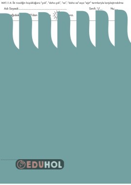 Sayılar-Nicelik -Biçimlendirici Değerlendirme