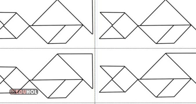 Tangram Kedi Boyama
