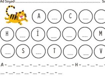 1. Sınıf Alfabetik Sıralama