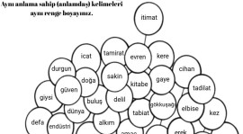 3.SINIF ANLAMDAŞ- EŞ ANLAMLI- KELİMELERİ EŞLEŞTİRME