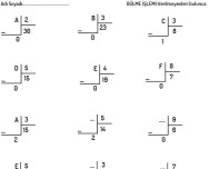 Bölme İşleminde Verilmeyen Bölüneni Bulma