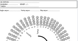 Derslere Bölünmüş Çember Optik Kağıt