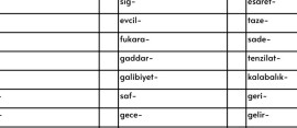 Zıt Anlamlı Kelimeler Değerlendirme 1-Orta Seviye