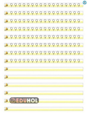 9 rakamı yazılışı