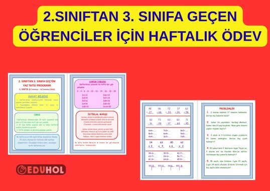 1. HAFTA YAZ TATİLİ ÖDEVİ ( 6TEMMUZ - 10 TEMMUZ 2026)