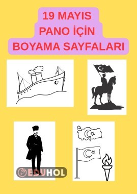 19 MAYIS ATATÜRK'Ü ANMA, GENÇLİK VE SPOR BAYRAMI PANOSU İÇİN GÖRSELLER