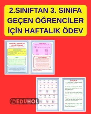 2.SINIFTAN 3. SINIFA GEÇEN ÖĞRENCİLERE HAFTALIK OLARAK GENEL TEKRAR( 6 - 10 TEMMUZ 2026)