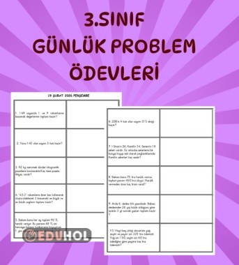 3. SINIF GÜNLÜK PROBLEM ÖDEVİ ( 19 ŞUBAT 2026)