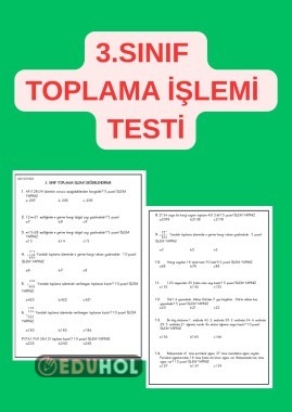 3. SINIF TOPLAMA İŞLEMİ TESTİ