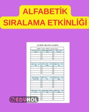 ALFABETİK SIRALAMA