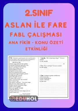 ASLAN İLE FARE FABL ÇALIŞMASI