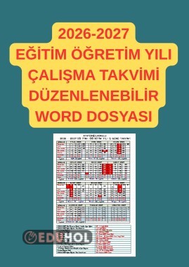 ÇALIŞMA TAKVİMİ