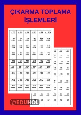 ÇIKARMA  VE TOPLAMA İŞLEMİ ALIŞTIRMALARI