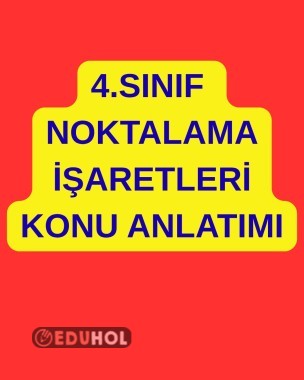 NOKTALAMA İŞARETLERİ KONU ANLATIMI