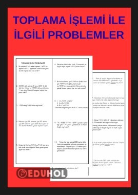 TOPLAMA İŞLEMİ İLE İLGİLİ PROBLEMLER