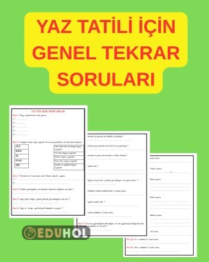 YAZ TATİLİ İÇİN GENEL TEKRAR