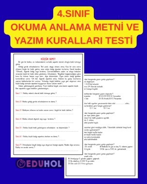 YAZIM KURALLARI TESTİ VE OKUMA ANLAMA ÇALIŞMASI